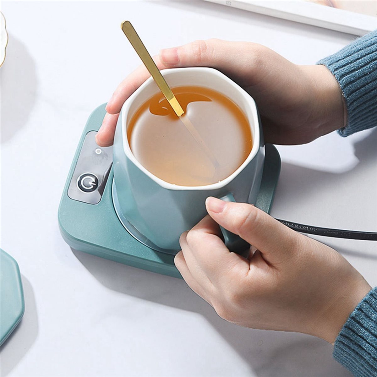 Coffee Tea With Milk - [Promosi] Pemanas Mug Kopi, Penghangat Cangkir