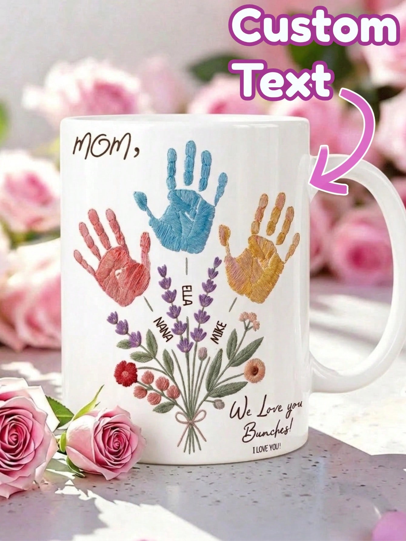 Coffee Tea Name - 1 Set Mug Nama Teks Kustom