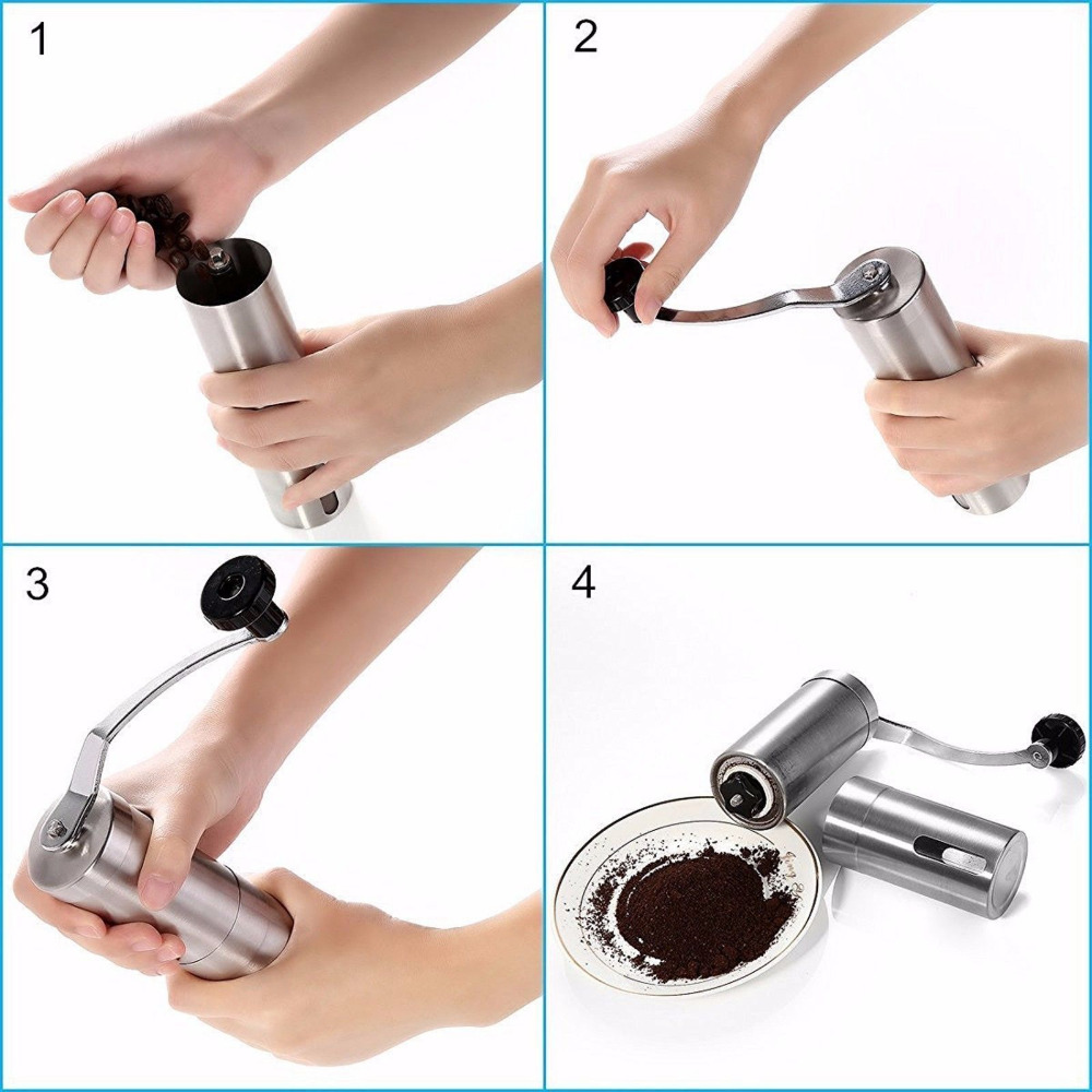 Penggiling Kopi Mini Baja Taha - Burr Hand Grinder ulasan dan harga