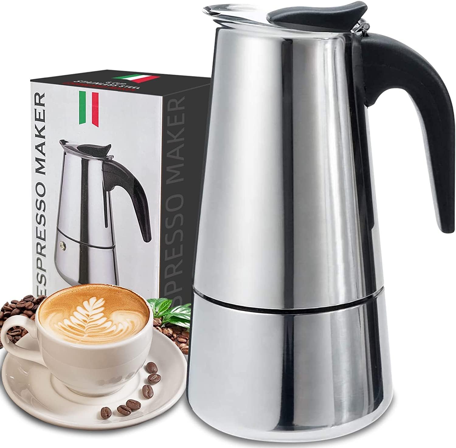 Cangkir kopi Moka, cangkir 4/6 - Moka Pot Stove ulasan dan harga