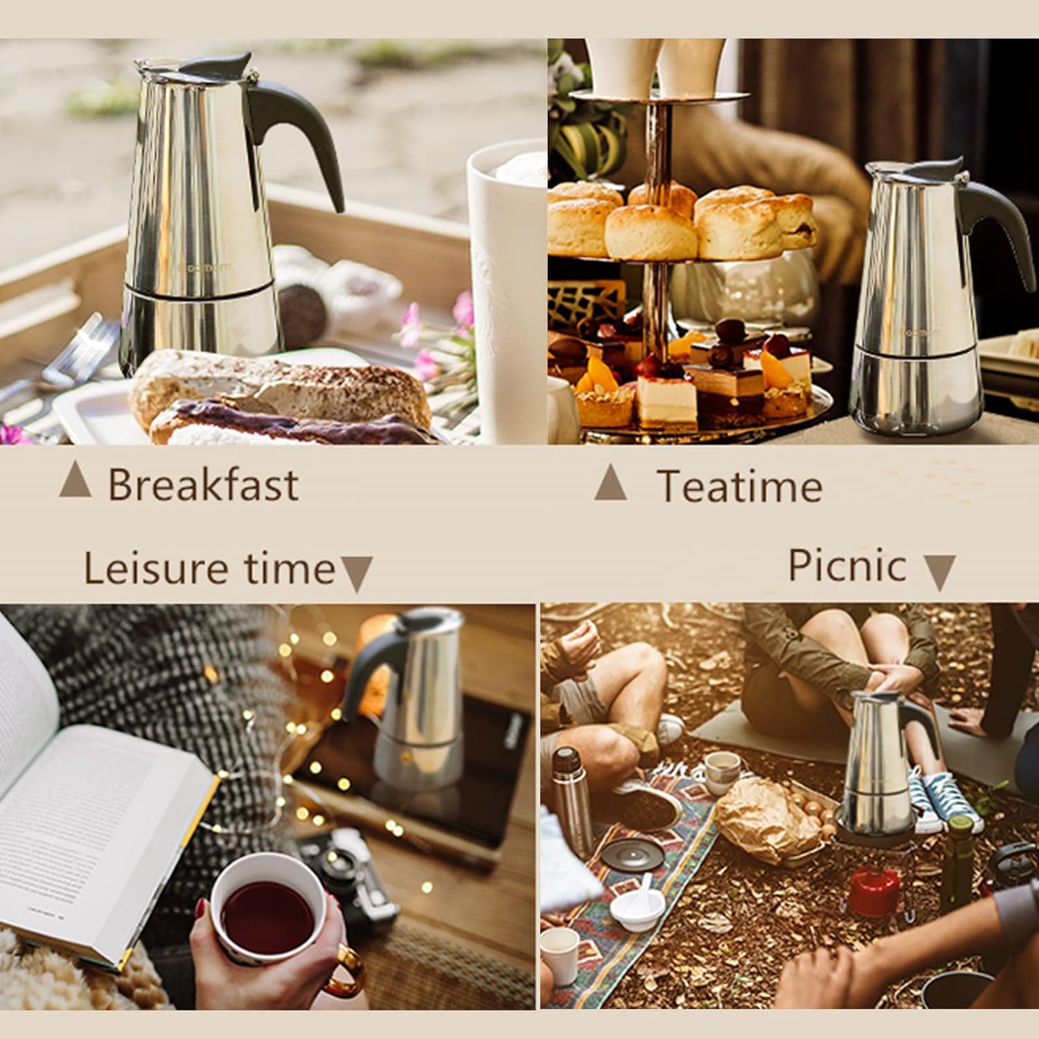 Cangkir kopi Moka, cangkir 4/6 - Moka Pot Stove ulasan dan harga